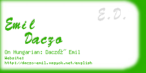 emil daczo business card